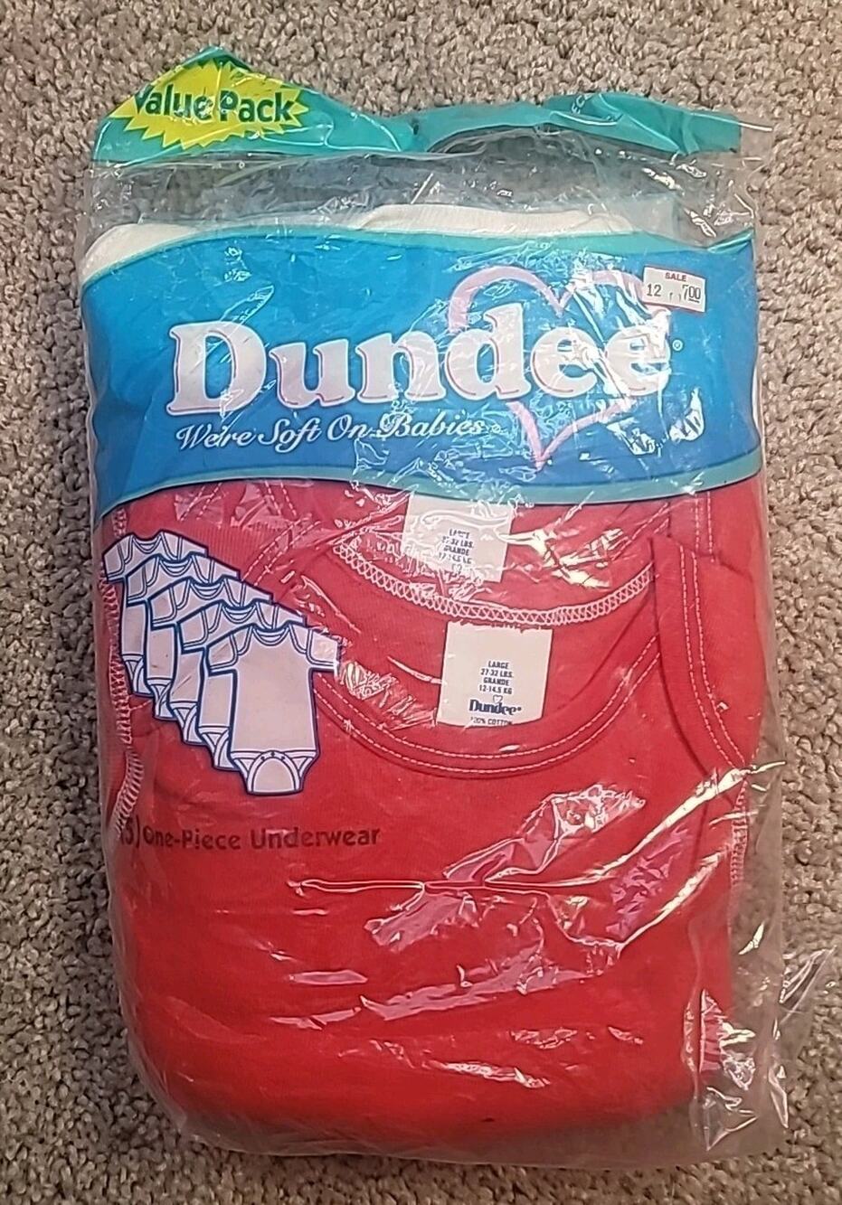 VTG 80s Dundee Babies Bodysuits NOS NIP Large